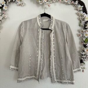 Chico's Light Tan Linen Jacket